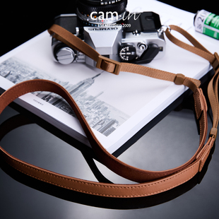 cam-in 真皮相机背带微单摄影肩带适用于富士xm5索尼ZVE10尼康z30