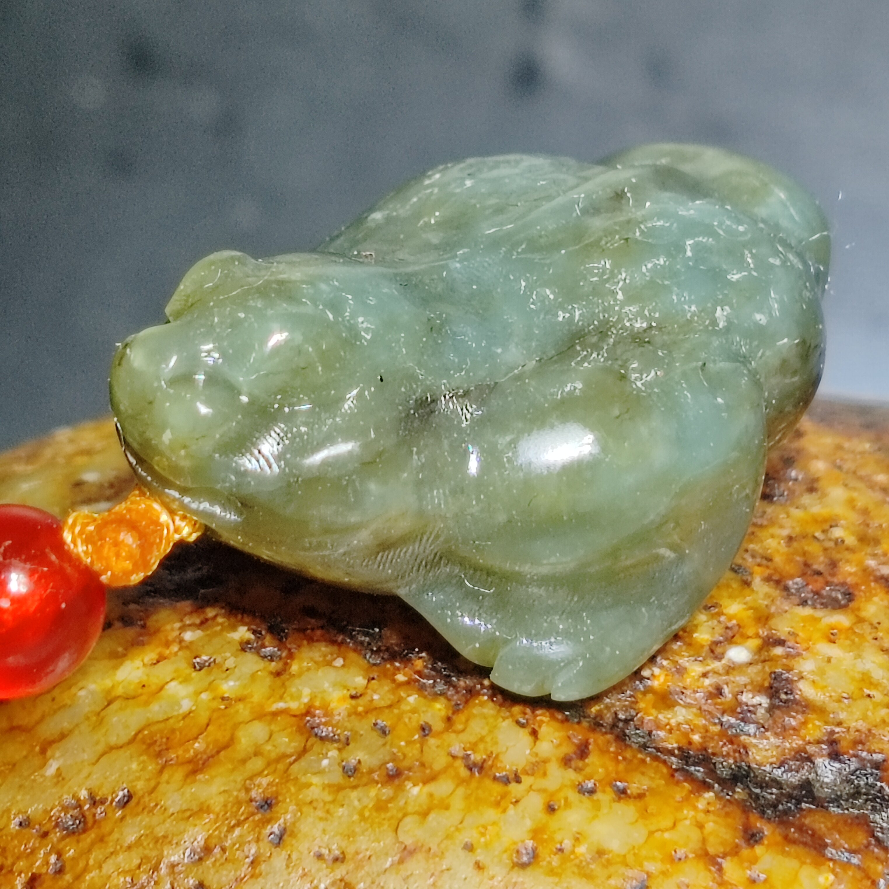 和田玉小金蟾吊坠挂件挂饰手饰首饰随身携带信物玉器把玩865号