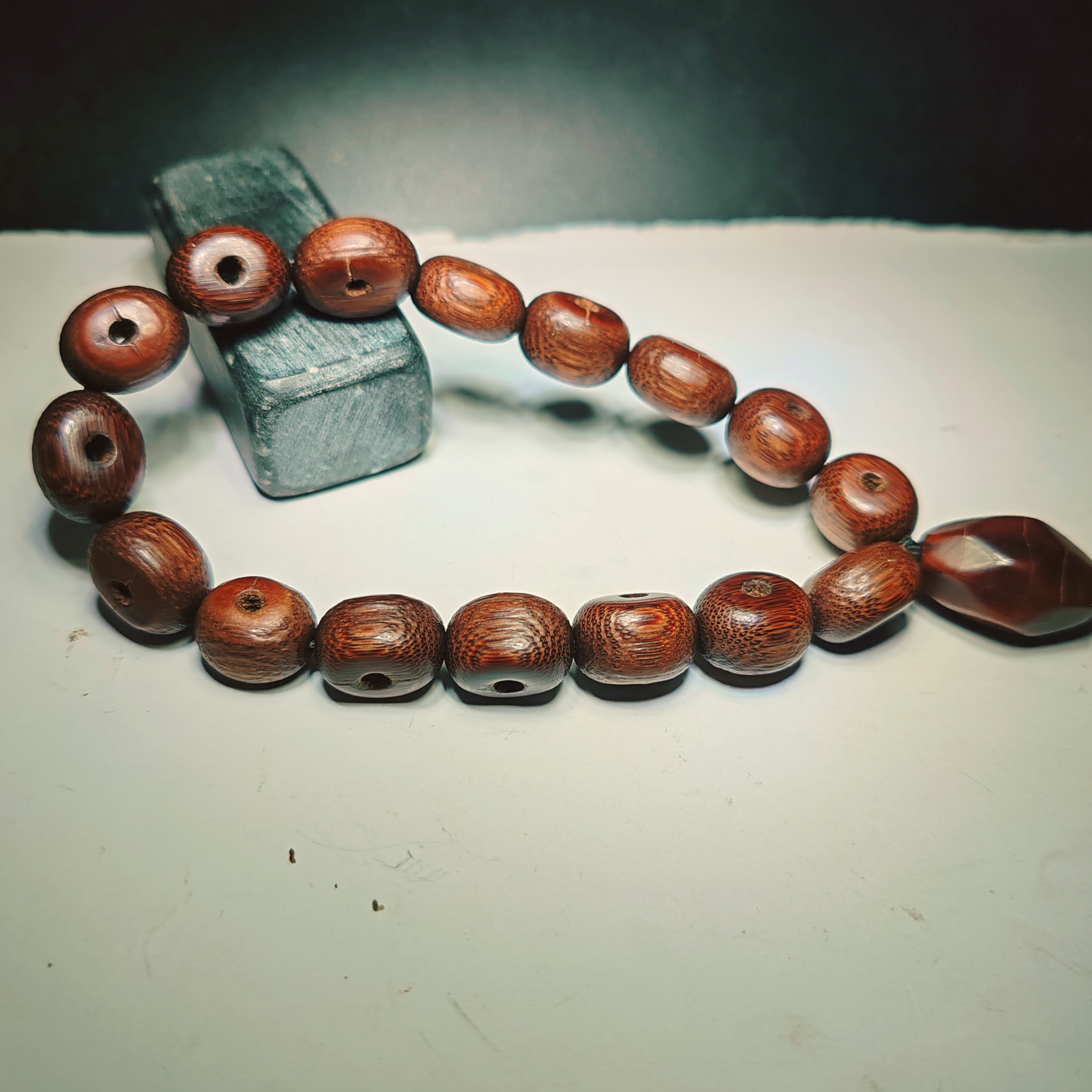 手工老竹子路路通手串手链老物件包浆玉化文玩收藏品