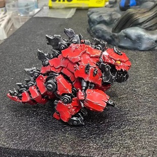 机械爆甲小恐龙微缩模型白模桌游战锤棋子涂装树脂手办兽人哥斯拉