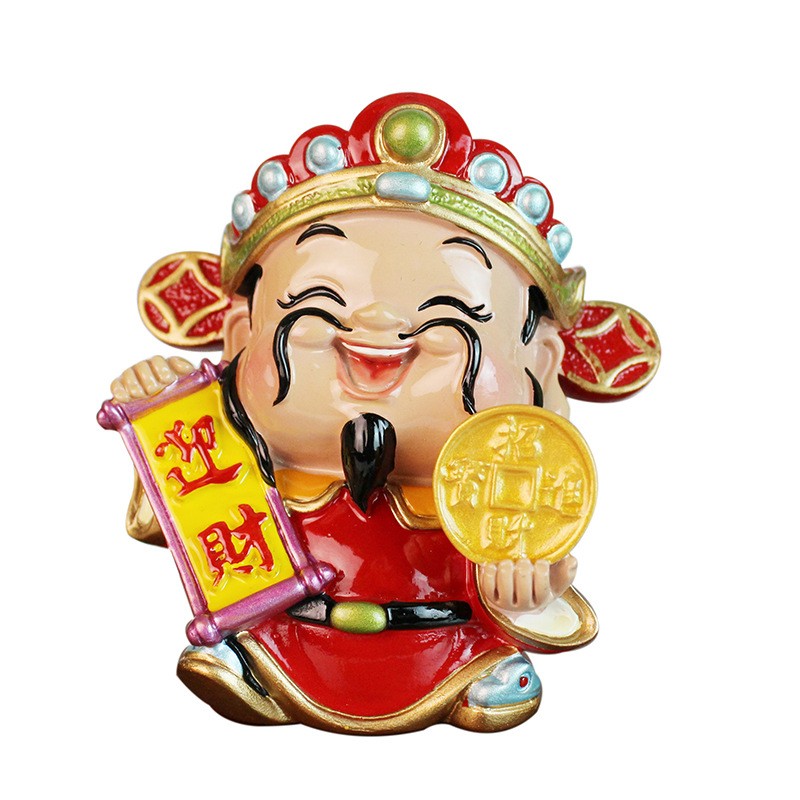 小摆件可爱风车内财神桌面装饰品