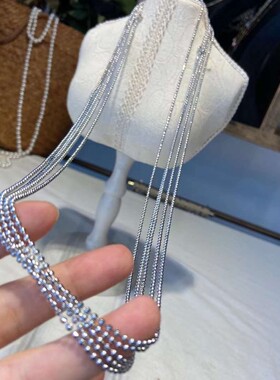 圆珠链珠子无吊坠链子长款毛衣链