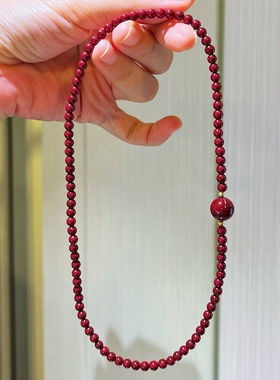 秋冬高品质新年安可拉红施家珍珠多圈设计感手链手串女