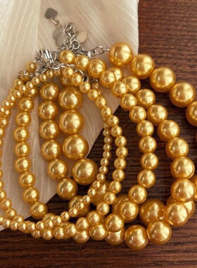 基础款强光菲律宾金珠色施家珍珠手链