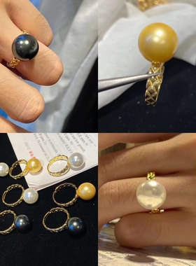 纯银镀金戒指时尚百搭名媛