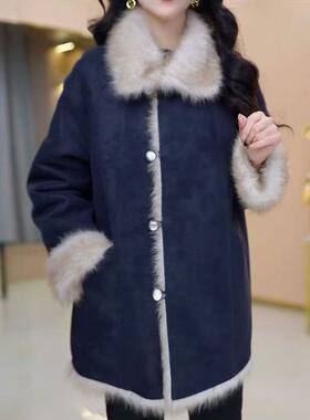 外套大衣显瘦新款2026冬季加厚洋气保暖加绒外套女秋冬款新款女士