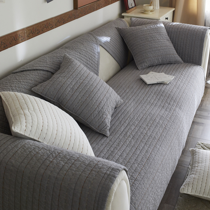 四季用沙发垫纯棉防滑日式简约