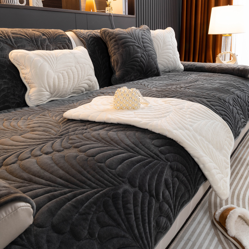 牛奶绒沙发垫冬季防滑坐垫子