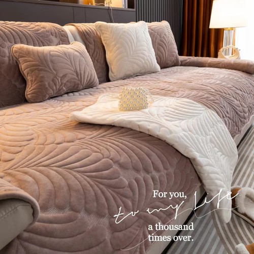 复古高密度水晶绒沙发垫子