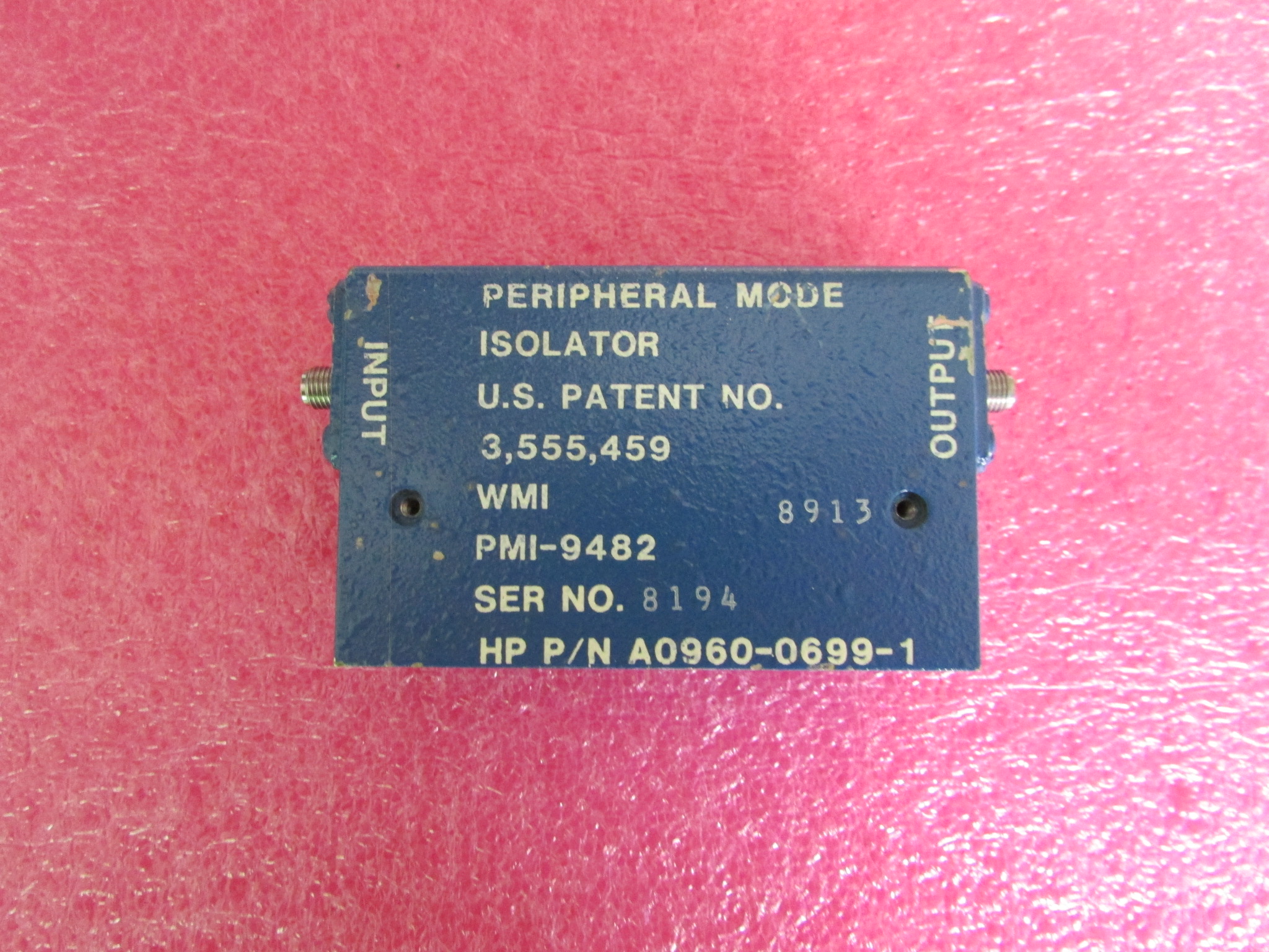 HP进口  A0960-0699-1 2-8GHz  SMA母  射频微波同轴隔离器