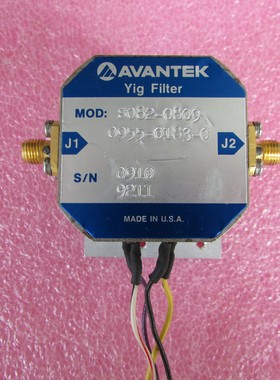 AVNTEK进口 3.5-22GHz 射频微波YIG TUNED  FILTER带通滤波器