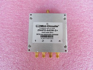 1600 ZN4PD MINI 6400MHzSMA母射频一分四功率功分器  642W