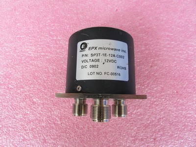 EPX SP3T-1E-12A-C002 SP3T 12.4GHz 12V N母射频单刀三掷开关