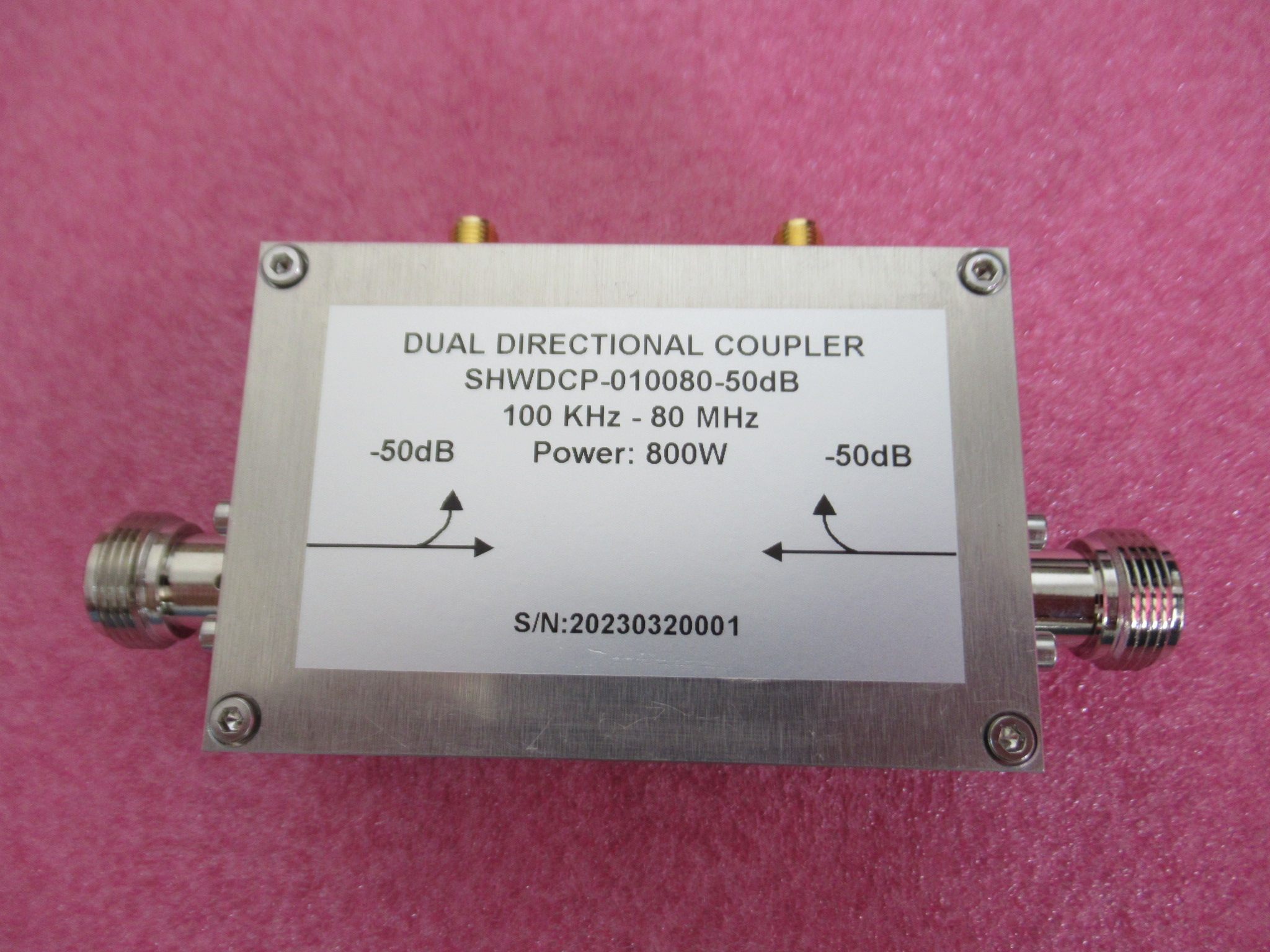 100khz-80mhz 800w n母-sma母 50db 射频微波双定向耦合器