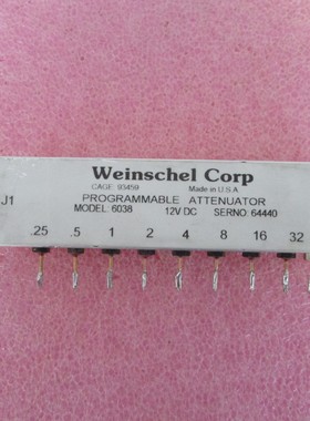 6038 Weinschel DC-2GHz 0-63.75dB SMA 射频程控步进衰减器