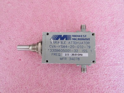 MIDWEST 2.5-20GHz 0-30dB  SMA 射频微波同轴精密连续可调衰减器