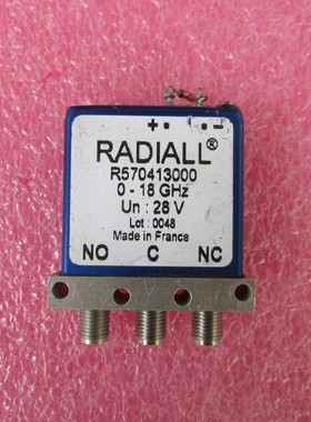 Radiall R570413000 DC-18GHz 300W 28V SPDT 射频同轴转换开关