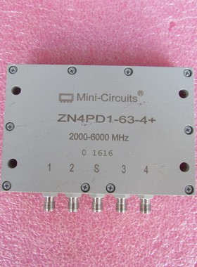 ZN4PD1-63-4+ MINI 2000-6000MHz SMA母射频一分四功率功分器 