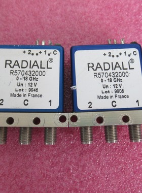 Radiall R570432000 SPDT SMA 18GHz 12V 单刀双掷射频同轴开关