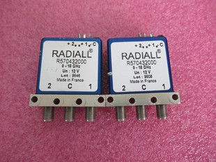 12V Radiall 单刀双掷射频同轴开关 18GHz SMA R570432000 SPDT