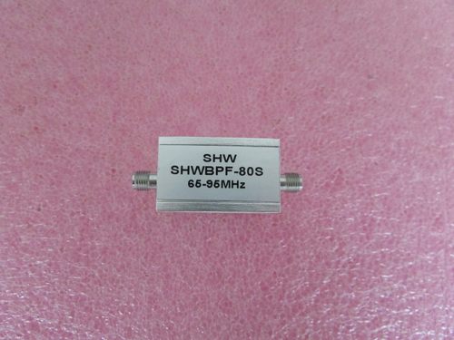SHWBPF-80S 中心频率 80MHz 65-95MHz SMA射频同轴带通滤波器