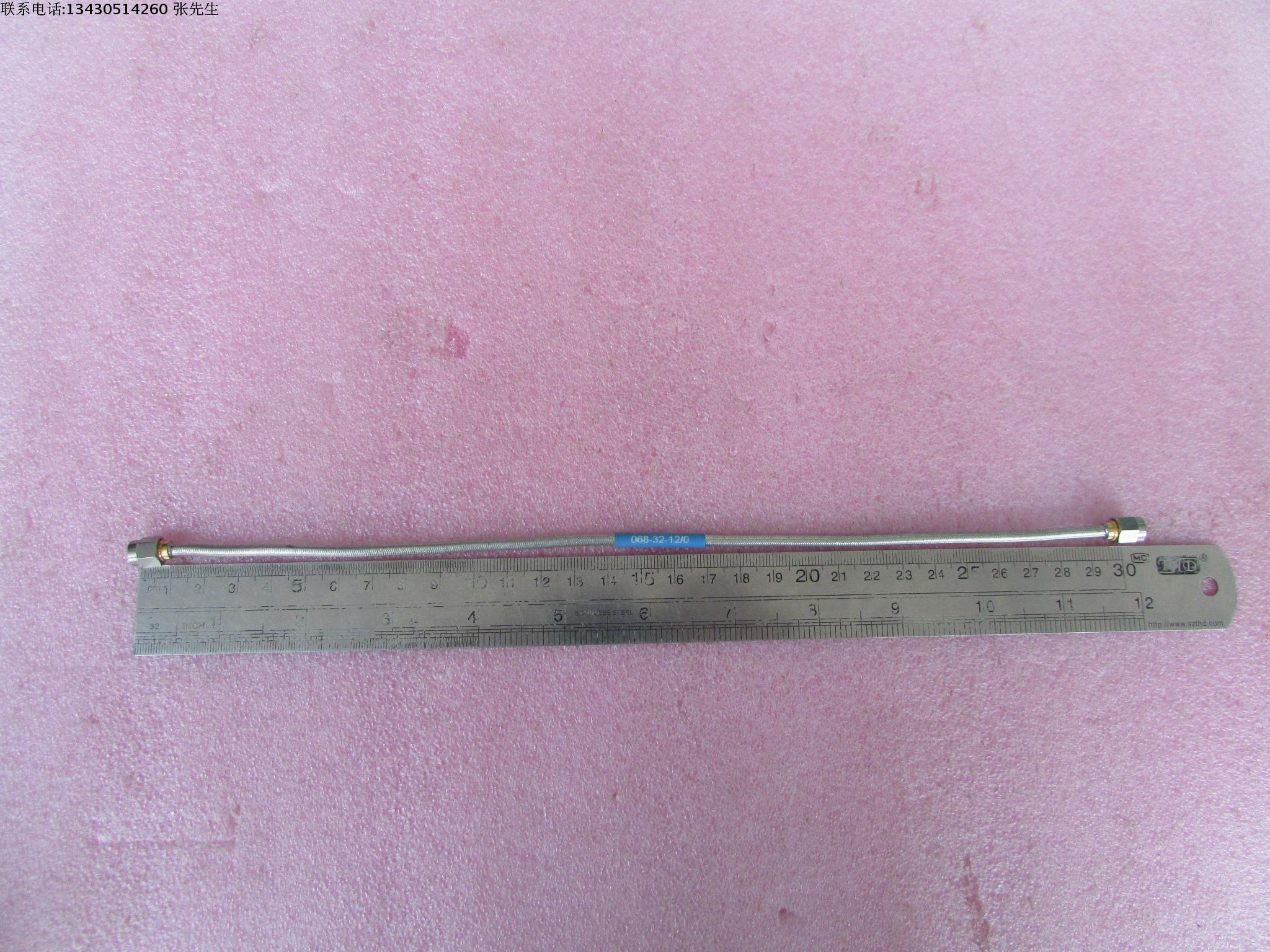 进口 DC-26.5GHz SMA双公 30CM 射频微波同轴电缆跳线 型号：068-32-12/0 频率范围：DC-26.5GHz    接头：SMA公-SMA公 长度：30CM