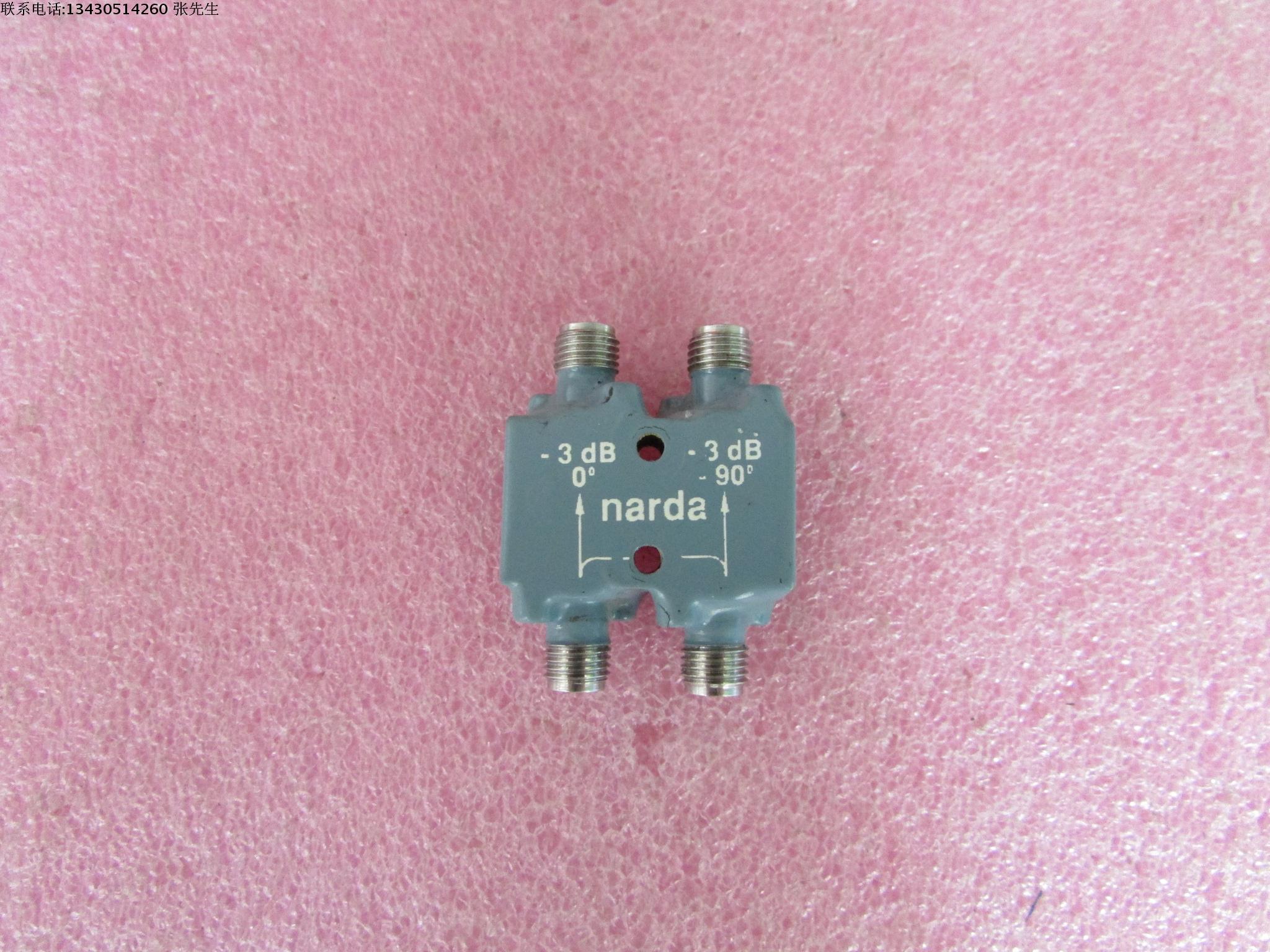 narda进口4065 7-16GHz SMA RF 90度耦合电桥 90度功分器 3dB电桥 质量包好，包能用  可提供详细测试图 型号：4065 工作频率：7-16GHz 最大平均功率：50瓦 耦合度：3dB 接头： SMA母