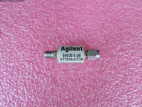 8493B HP DC-18GHz 6dB 2W 射频微波同轴高精密固定衰减器 品牌：HP 型号：8493B 频率范围：DC-18GHz  衰减值：6dB 功率：2W 接头：SMA（公）-SMA（母）