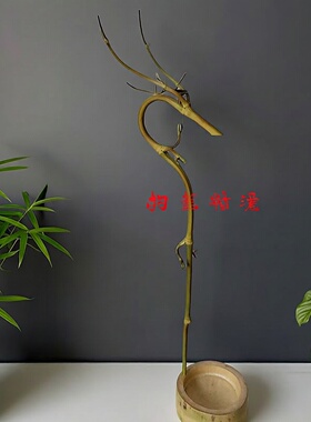手工竹编龙头倒流香龙挂香插座