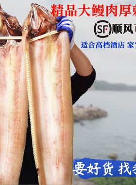 大鳗鱼干淡晒整条中段切块宁波舟山特产风半干咸海鳗鱼鲝海鲜年货