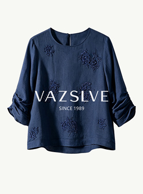 【VAZSLVE/全新奢品】捡漏Darastine戴拉斯汀藏青色衬衫35607