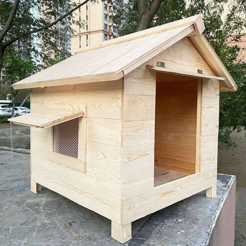 室外狗棚防雨防腐防风实木狗屋户内外宠物房子木质笼子保暖猫防冻