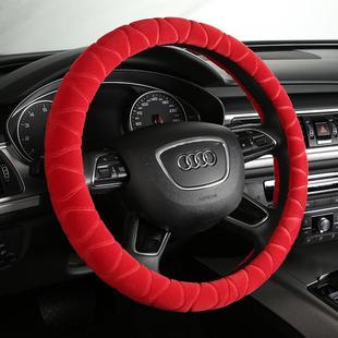 汽车方向盘冬季 毛绒保暖防滑通用型老年代步车四轮电动车车把套