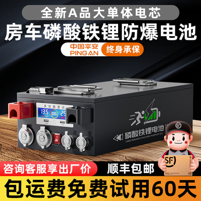 宁德房车专用12V磷酸铁锂电池24V大容量电芯48伏车载储能户外电源