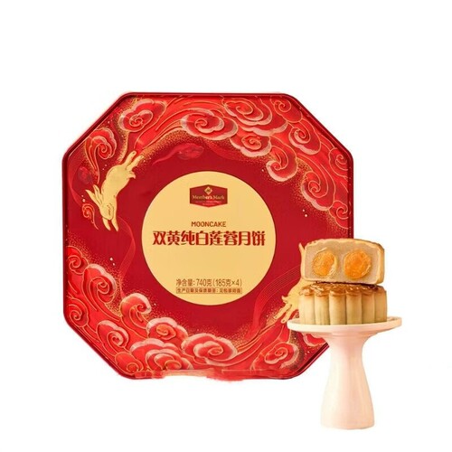 812双黄纯白莲蓉月饼 740g (185g×4)
