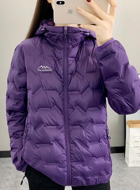 2025新款双面穿羽绒服男女式加厚白鸭绒短款户外防风连帽外套冬季