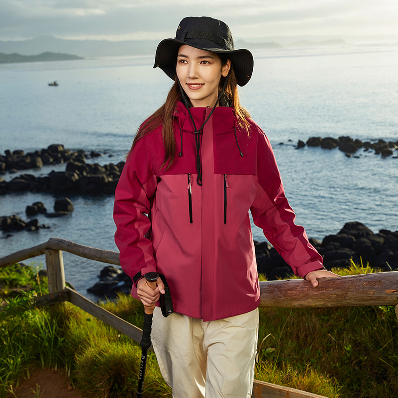 户外三合一冲锋衣女防风防水御寒可拆卸羽绒两件套男秋冬外套