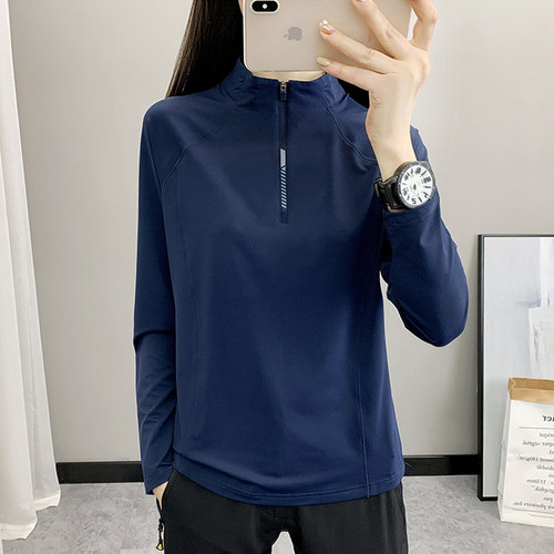 春夏季速干t恤长袖排汗运动上衣