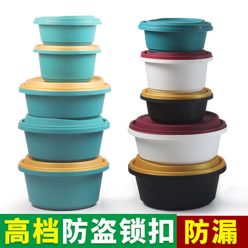 一次性锁扣碗圆形商用防漏防偷吃