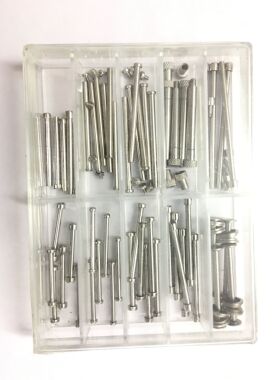 修表工具配件 全钢一字拧螺丝杆 手表带连接生耳杆 表带固定螺栓