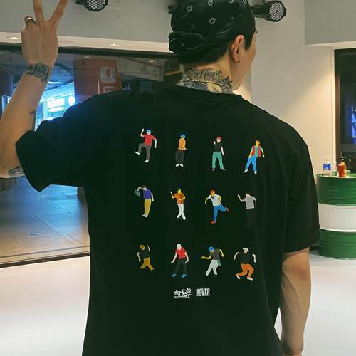 PURE短袖嘻哈青少年插画街舞原创