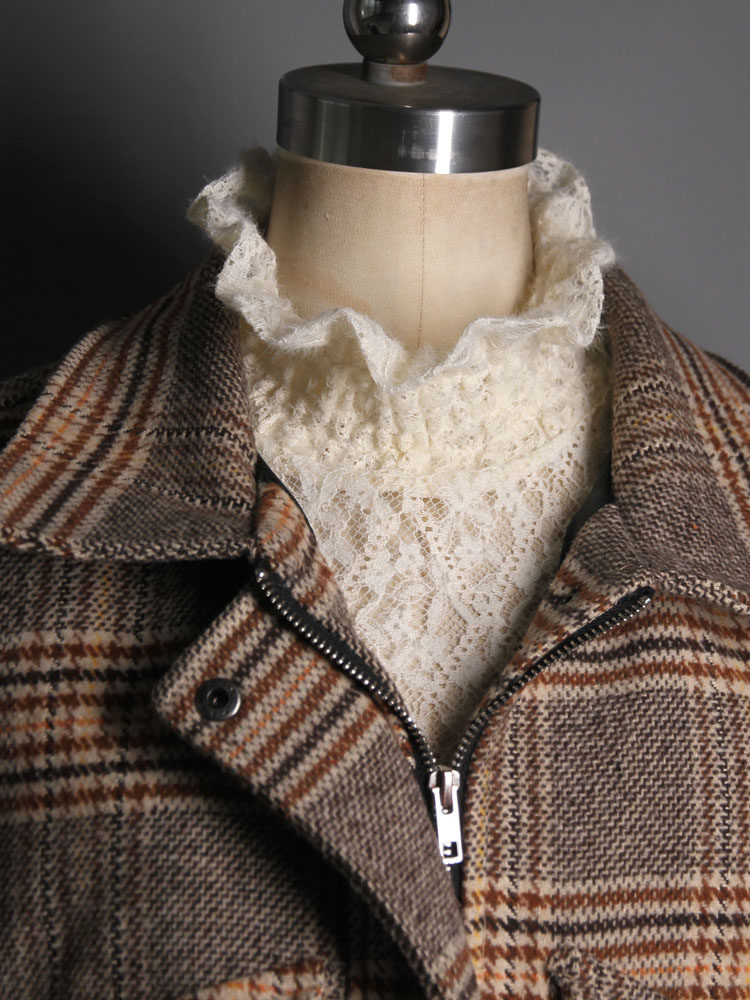 BRUSHED LACE RUFFLE CUFFS TRIMMED AUTUMN AND WINTER WARM SWEATER SWEATER FALSE COLLAR NECK SLEEVE VERSATILE TURTLENECK WOMEN