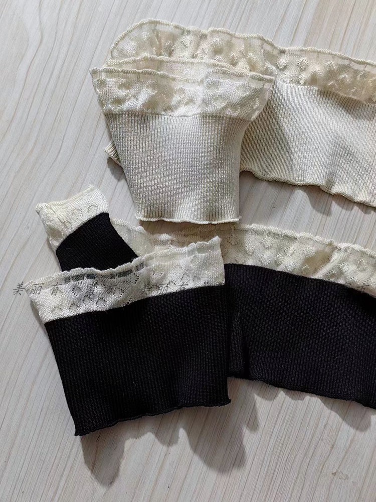 AUTUMN AND WINTER DECORATION NECKLINE CUFFS STRETCH WHITE RUFFLES VERSATILE WARM FALSE COLLAR KOREAN CLOTHING ACCESSORIES MATERIAL