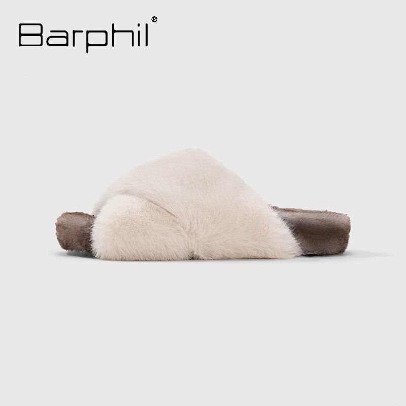 Barphil厚底保暖毛毛拖鞋女款图片