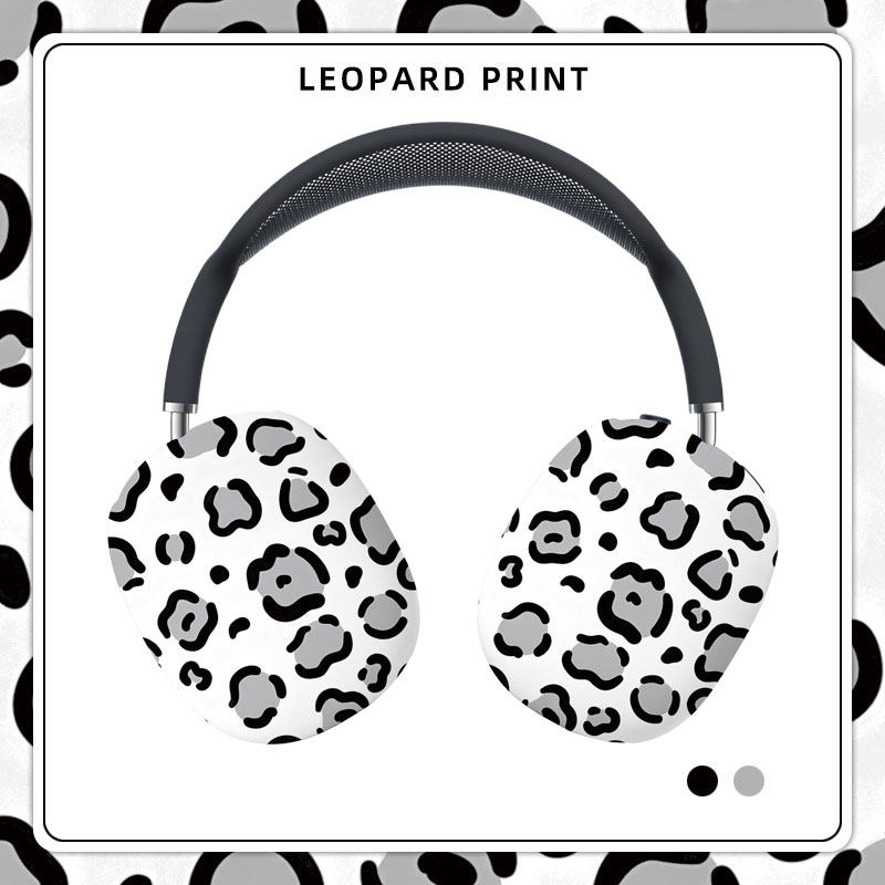 「白色豹纹」适用苹果AirpodsMAX耳机壳半包磨砂硬壳保护套亲肌肤手感头戴式耳机二代韩国ins高级冷淡风小众