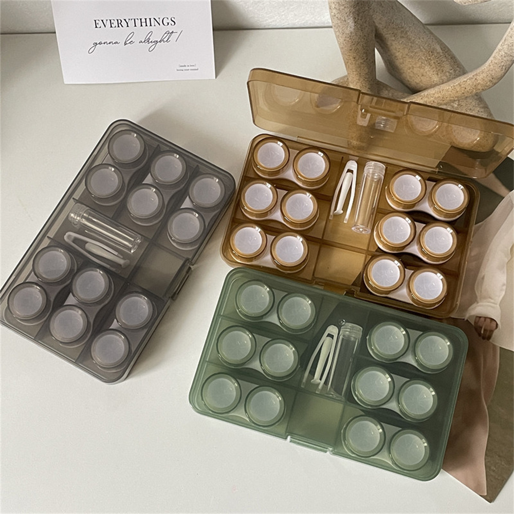 New 6 Pairs Large Contact Lens Storage Box Portable Travel