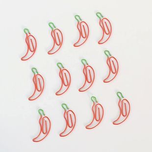 Chili Paper Clip 30pcs Bookmark Metal Decorative Bind Kawaii