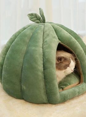 pumpkin cat bed Pumpkin Cat House Cat Cave Thickened Hallowe