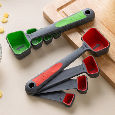 Measuring spoon, measuring cup, plastic, with scale markings