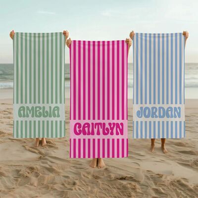 Personalized Beach Towel Custom Name/Logo Microfiber Towel T